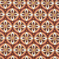 Printed Acryl Coated Cotton LIVY Plum / Ochre